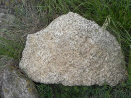 Blocco di granito vicino al cippo n.2 del Belvedere Alto (37728 bytes)